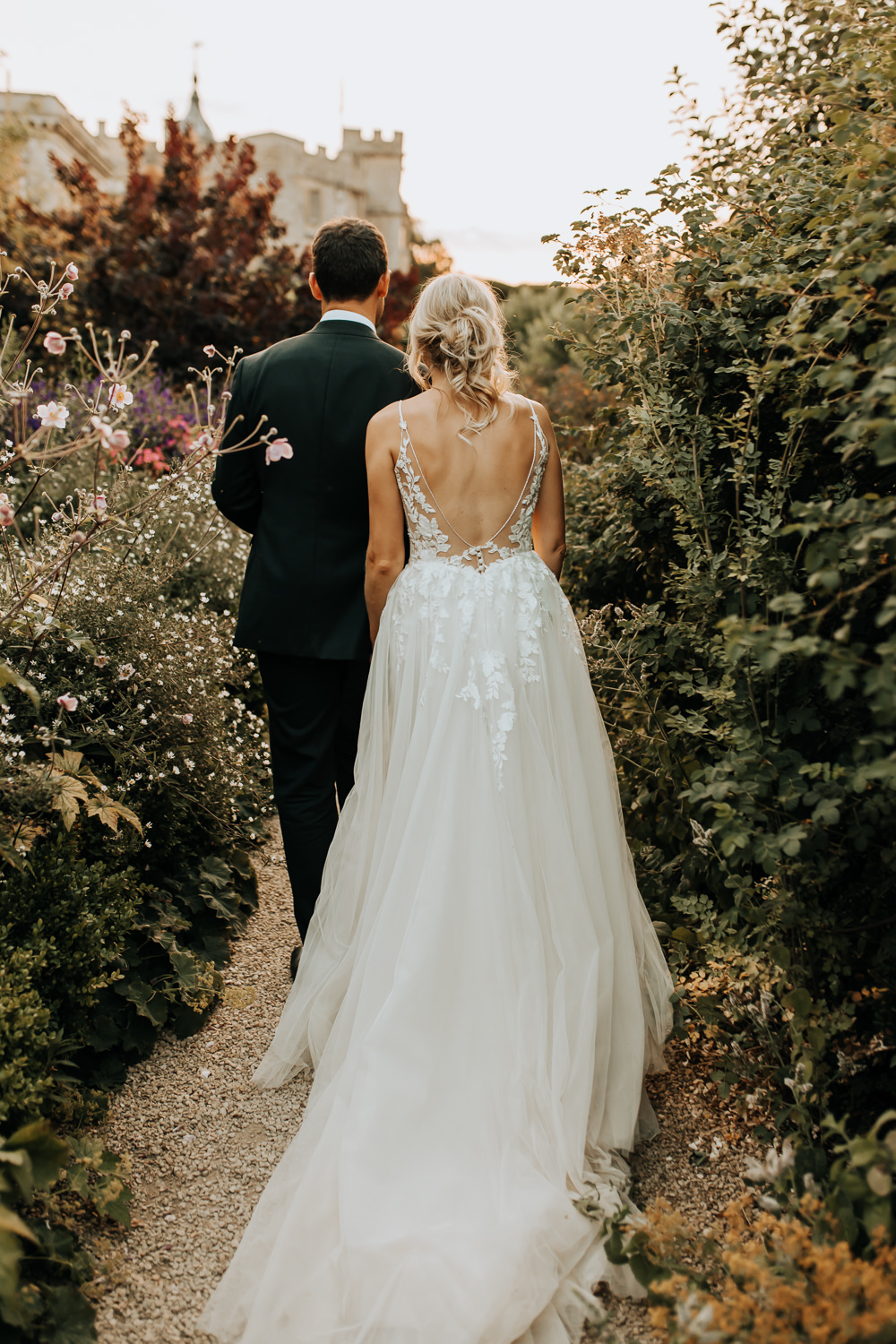 Dress Gown Bride Bridal Lace Tulle Normandie Enzoani Rousham House Wedding Wyldbee