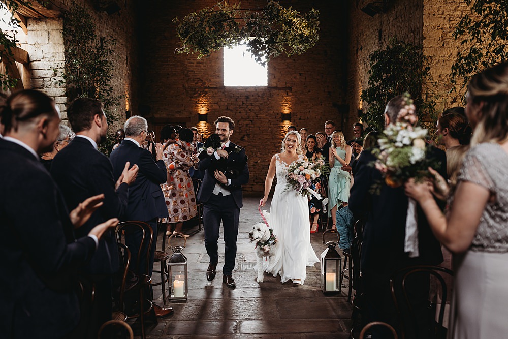 Dogs Aisle Spring Country Garden Wedding Thyme Lane Photography