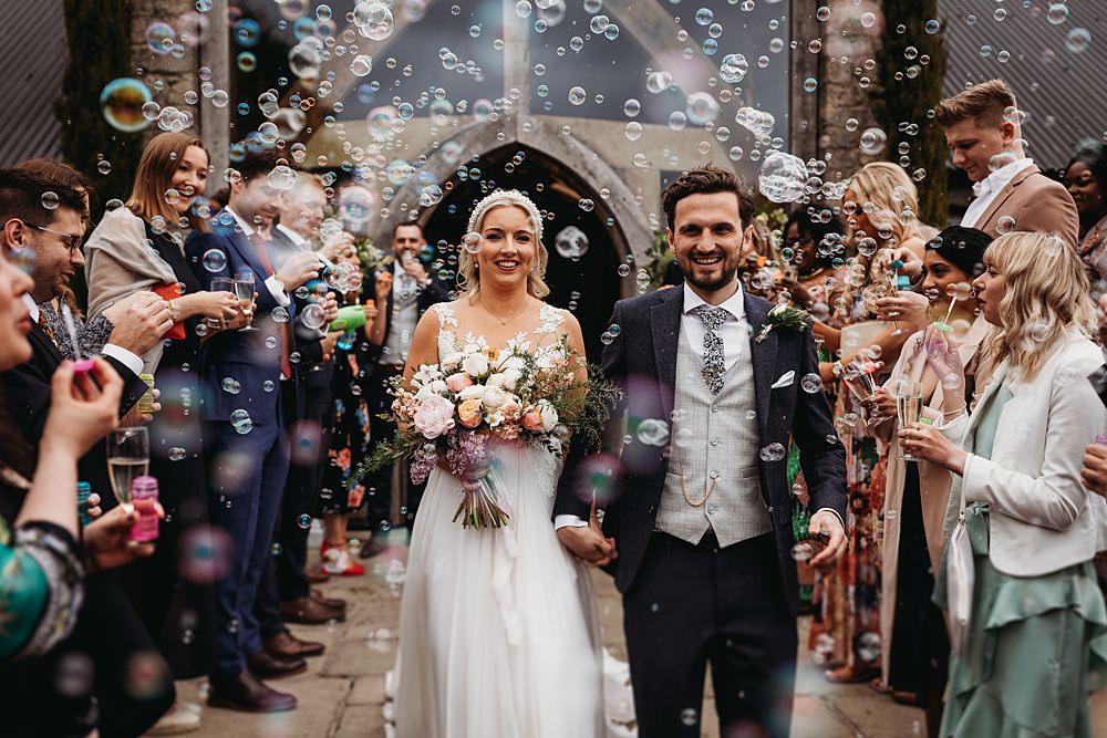 Bubble Confetti Spring Country Garden Wedding Thyme Lane Photography