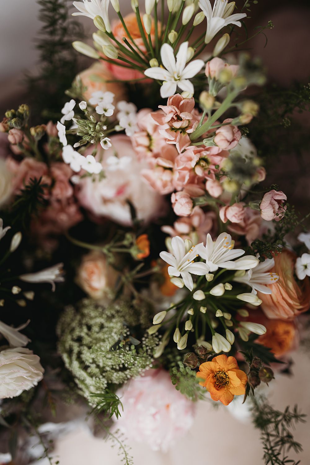 Flowers Bouquet Pink Peony Rose Stocks Lilac Spring Country Garden Wedding Thyme Lane Photography