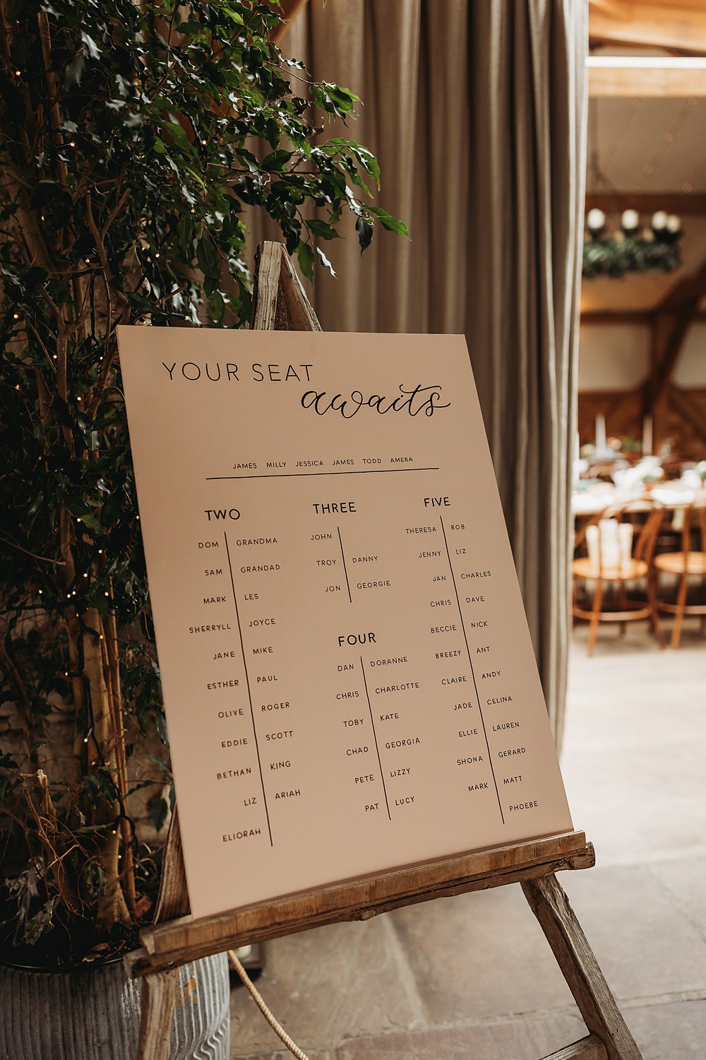Table Plan Modern Spring Country Garden Wedding Thyme Lane Photography