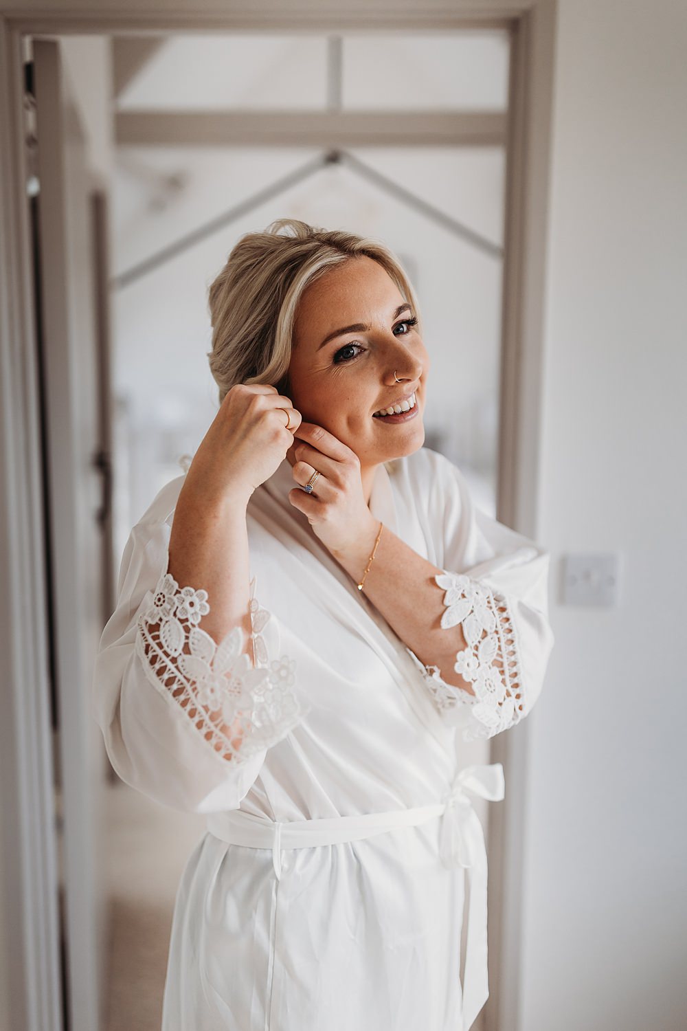 Bridal Robe Spring Country Garden Wedding Thyme Lane Photography