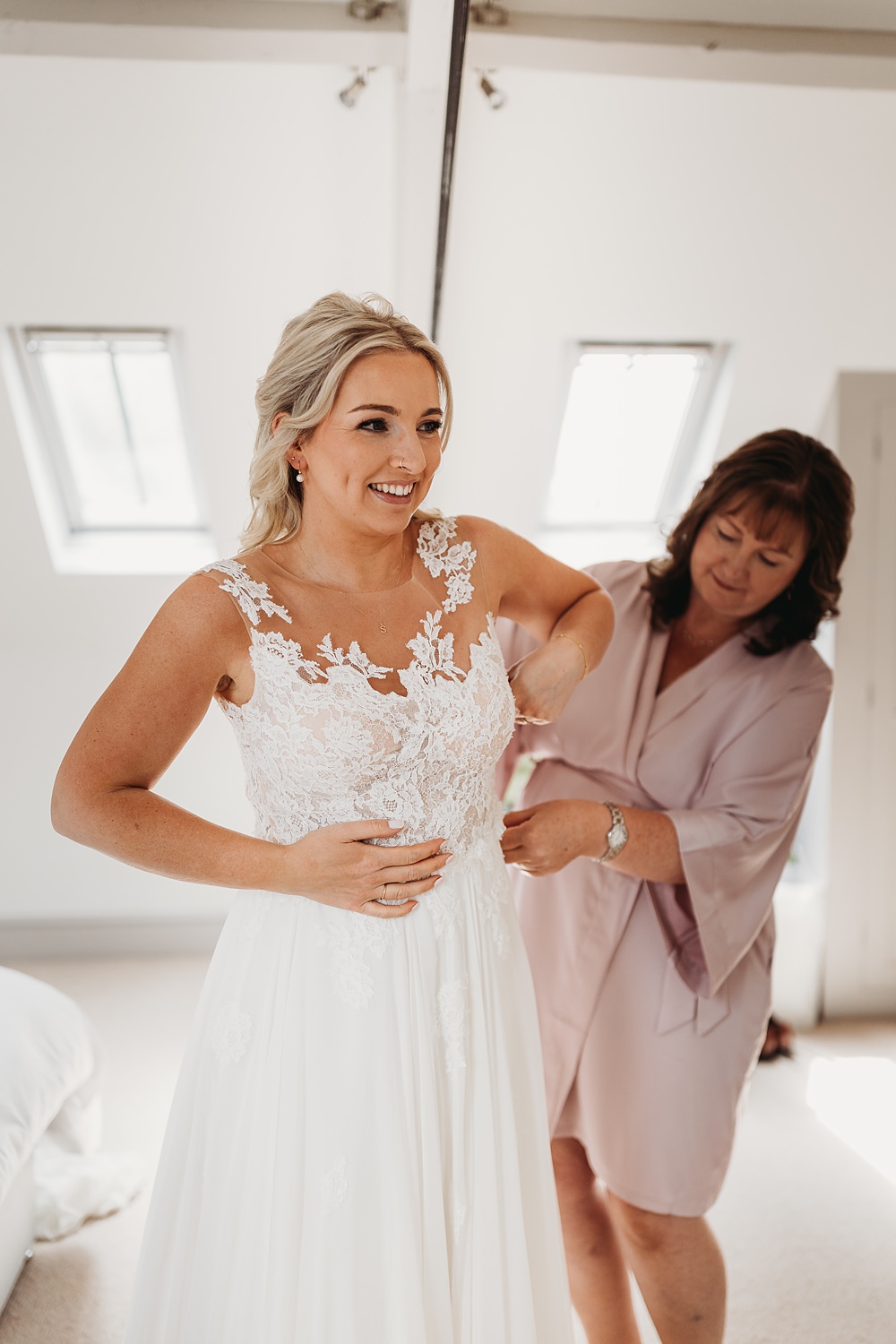 Anna Kara Lace Top Dress Gown Bridal Spring Country Garden Wedding Thyme Lane Photography