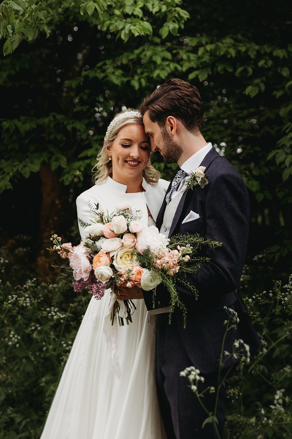 Bridal Jacket Spring Country Garden Wedding Thyme Lane Photography