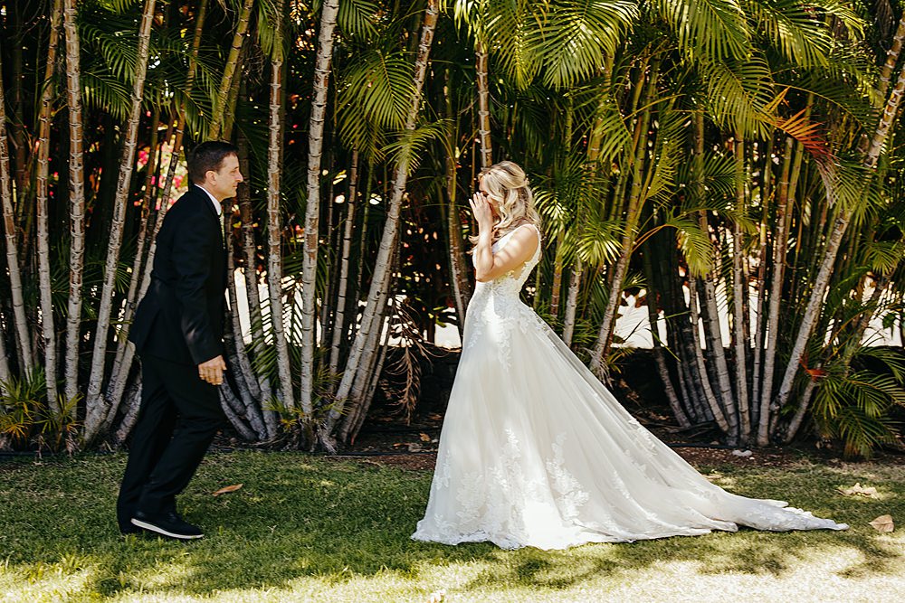 Tropical Hawaii Wedding Couple Cups Photography