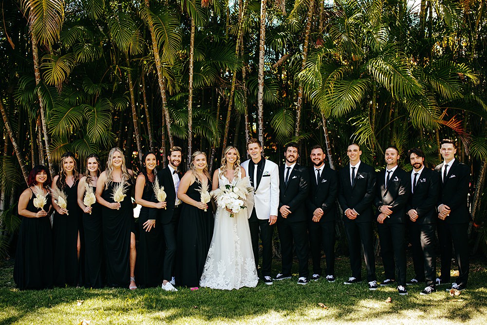 Tropical Hawaii Wedding Couple Cups Photography