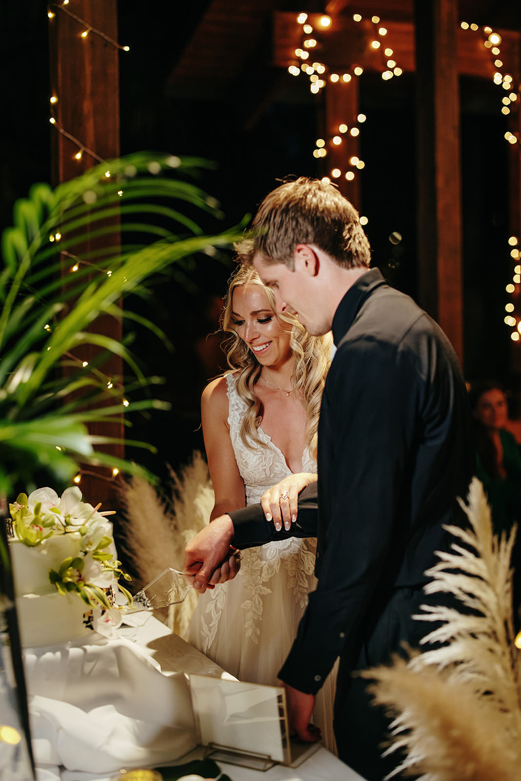 Tropical Hawaii Wedding Couple Cups Photography