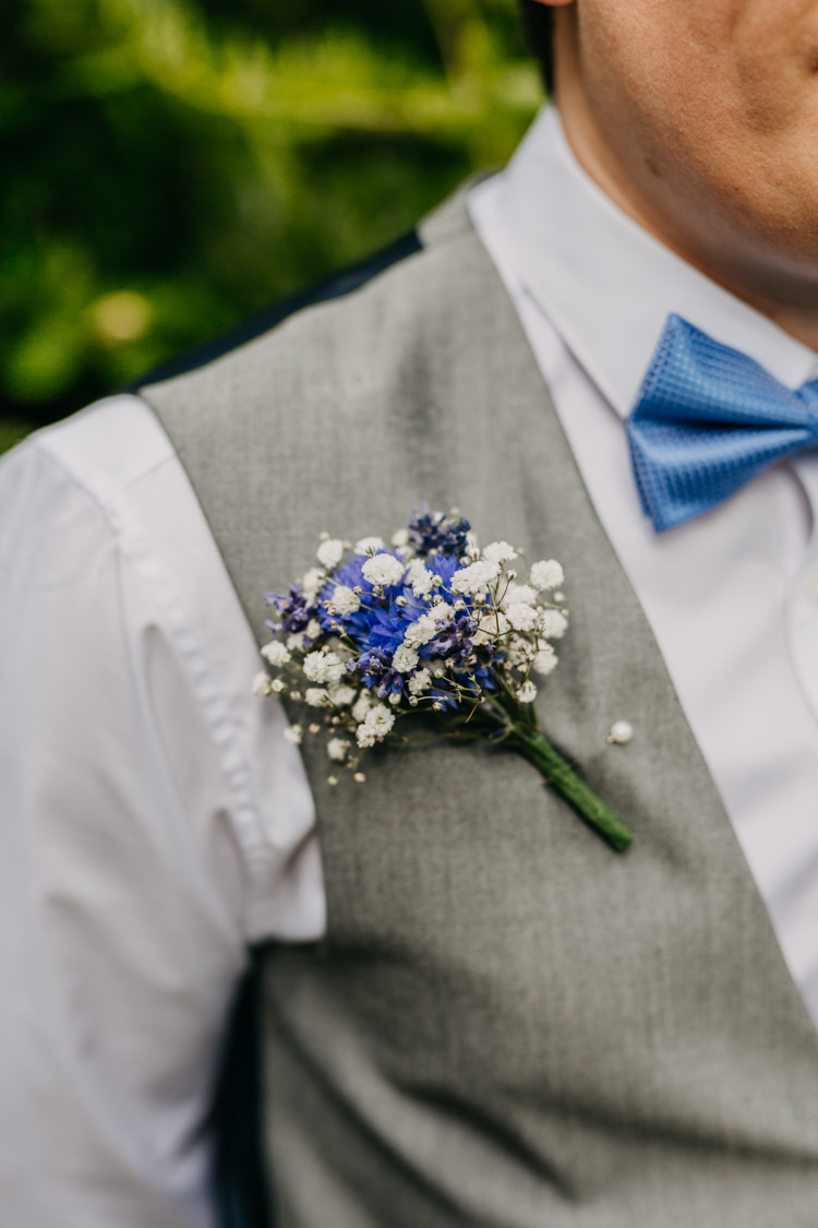 Wedding Buttonhole Idea Gypsophila Peter Hugo