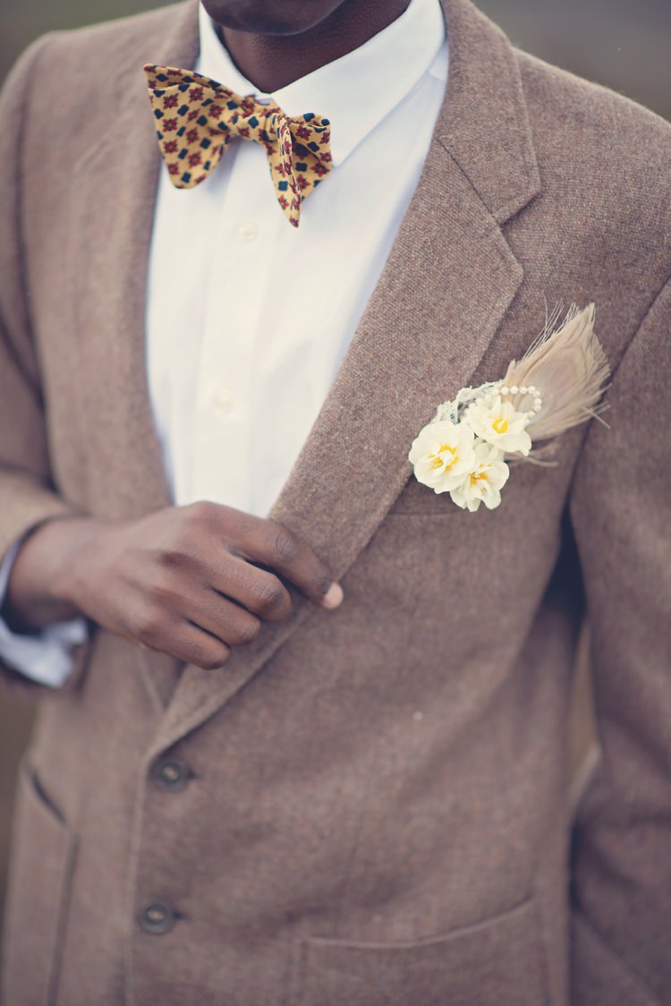 Wedding Buttonhole Idea Pearls Sarah Brabbin Wedding Photographer