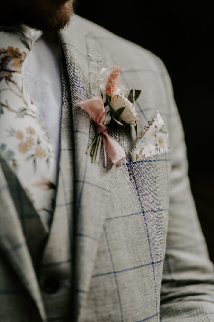 Wedding Buttonhole Idea Ribbon Laura Williams Weddings