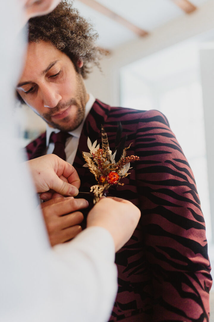 Wedding Buttonhole Ideas Dried Autumn Flowers Maytree Photography