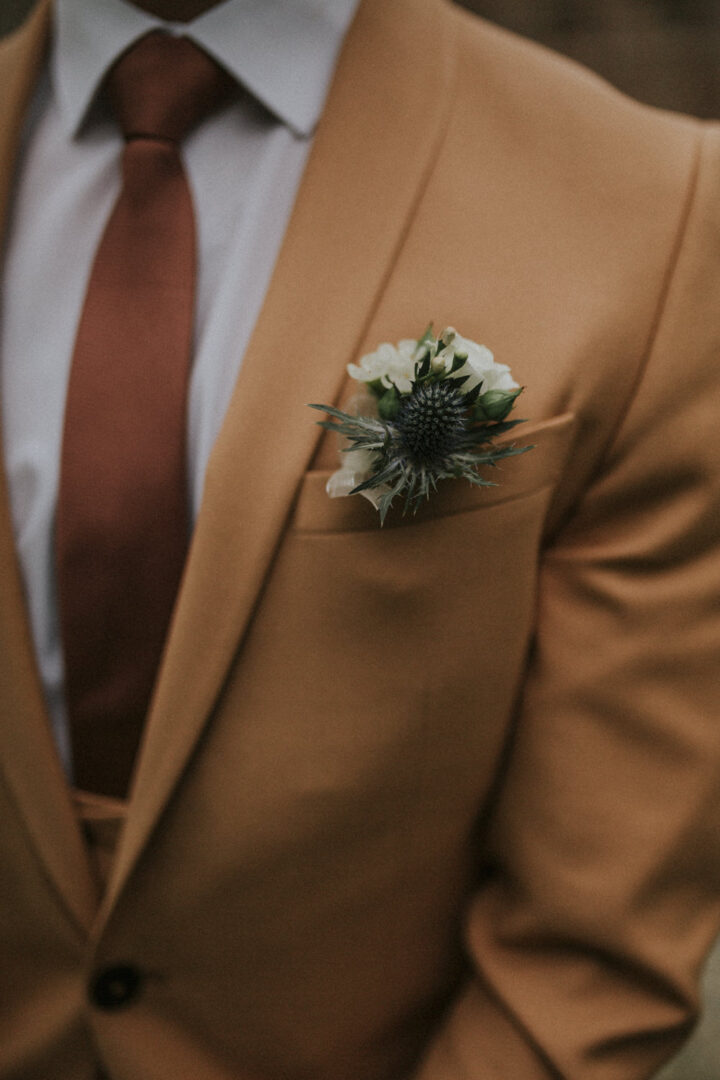 Wedding Buttonhole Ideas Thistle Bernadeta Kupiec Photography