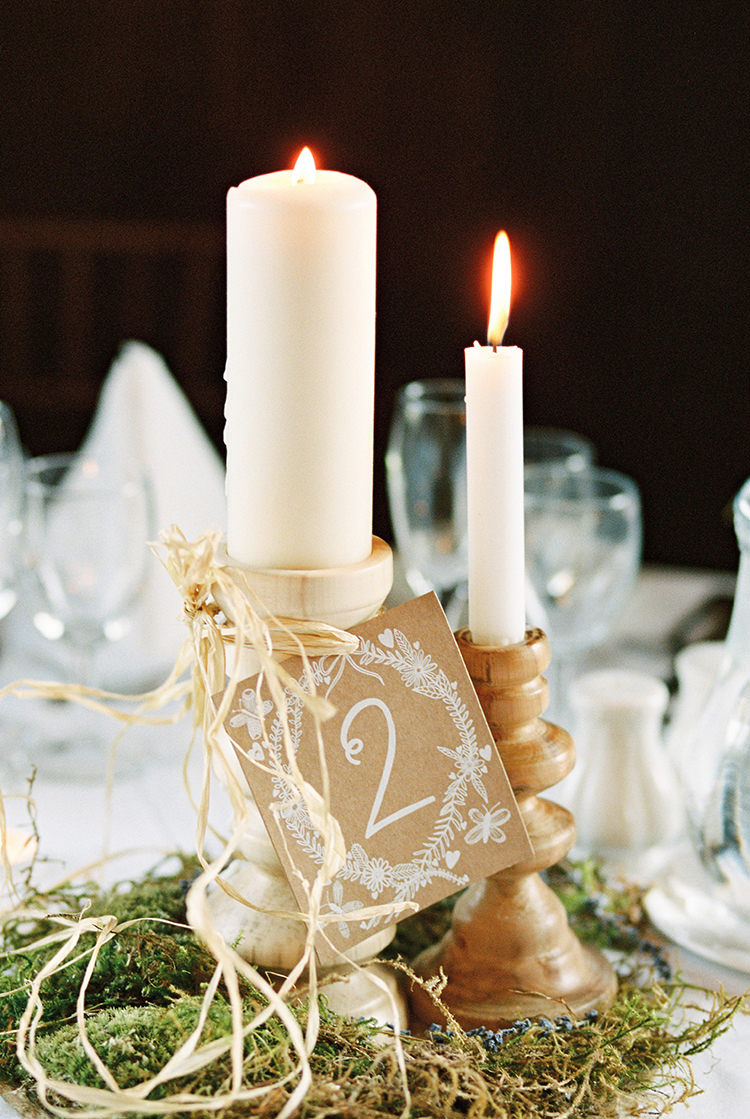 Wedding Centrepiece Idea Wooden Candle Samantha Ward