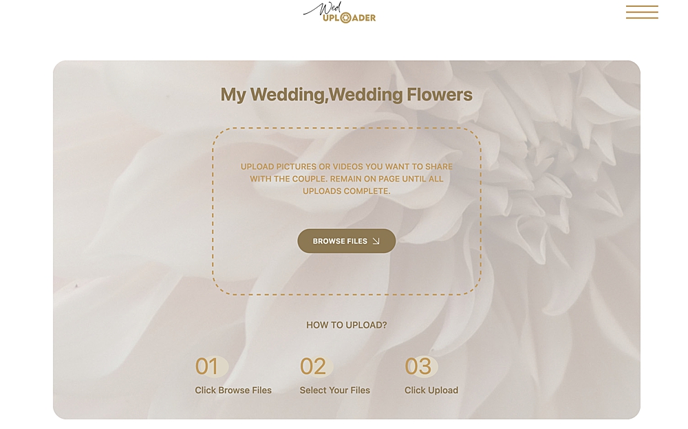 Wedding Photo Sharing App Collect Guests Images WedUploader