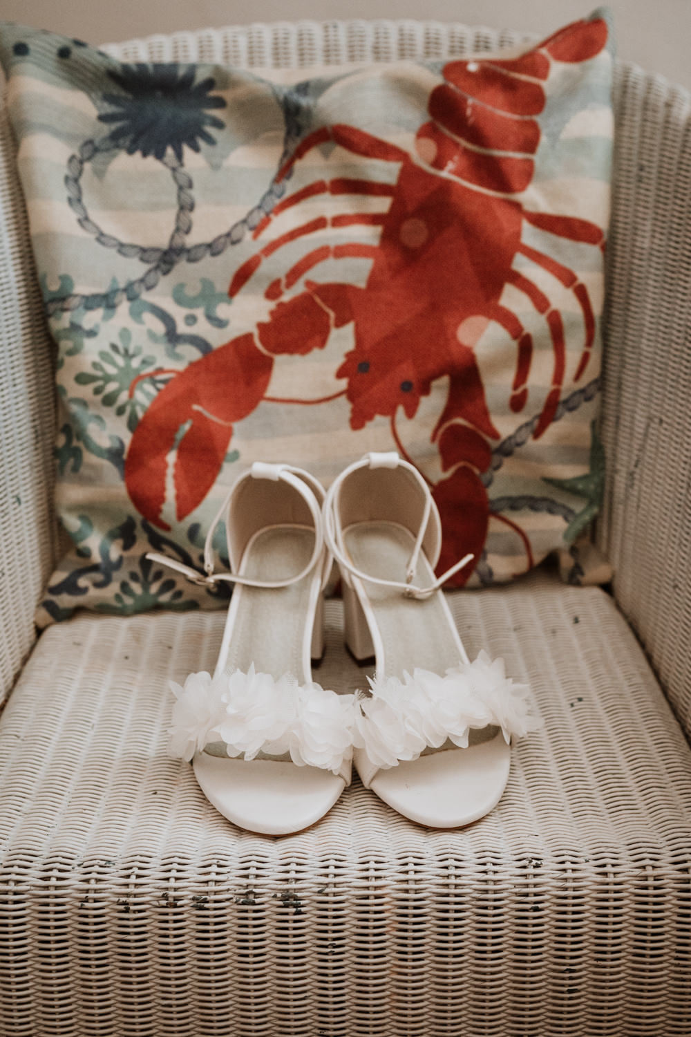 Ruffle Bride Shoes Whitstable Beach Wedding Nicola Dawson Photography