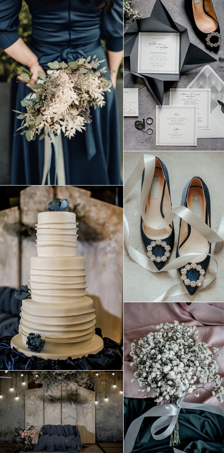 Winter Wedding Colour Ideas Grey Blue The Backyard Studios
