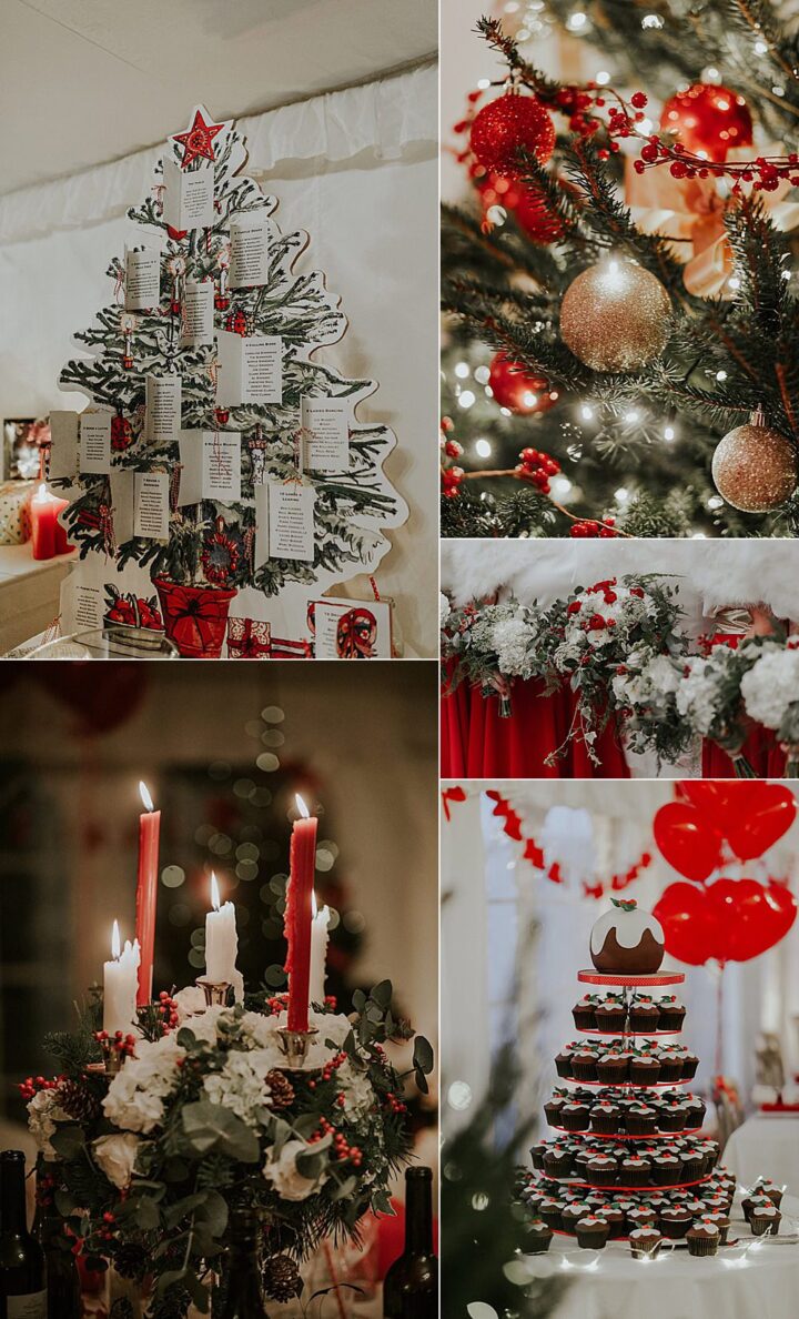 Winter Wedding Colours Christmas Red Gold Green Lola Rose Photography
