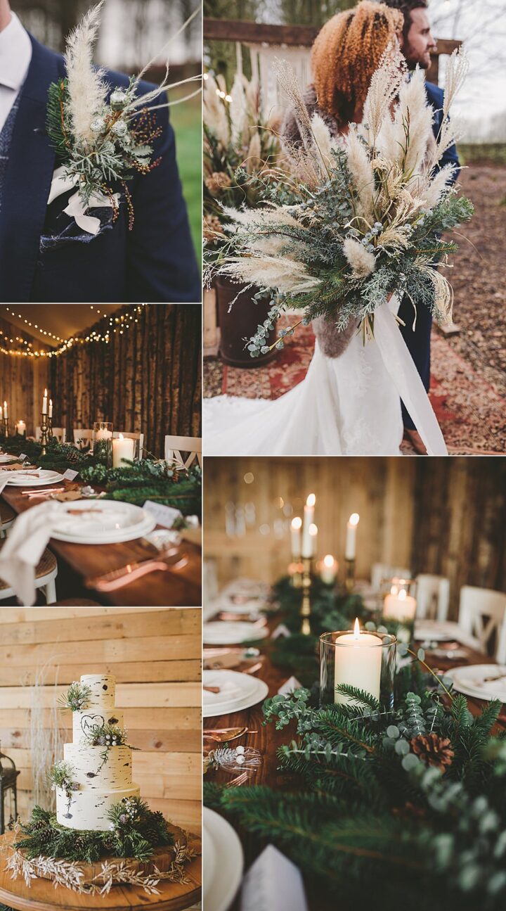 Winter Wedding Colours Greenery Gold Mini and Me Photography
