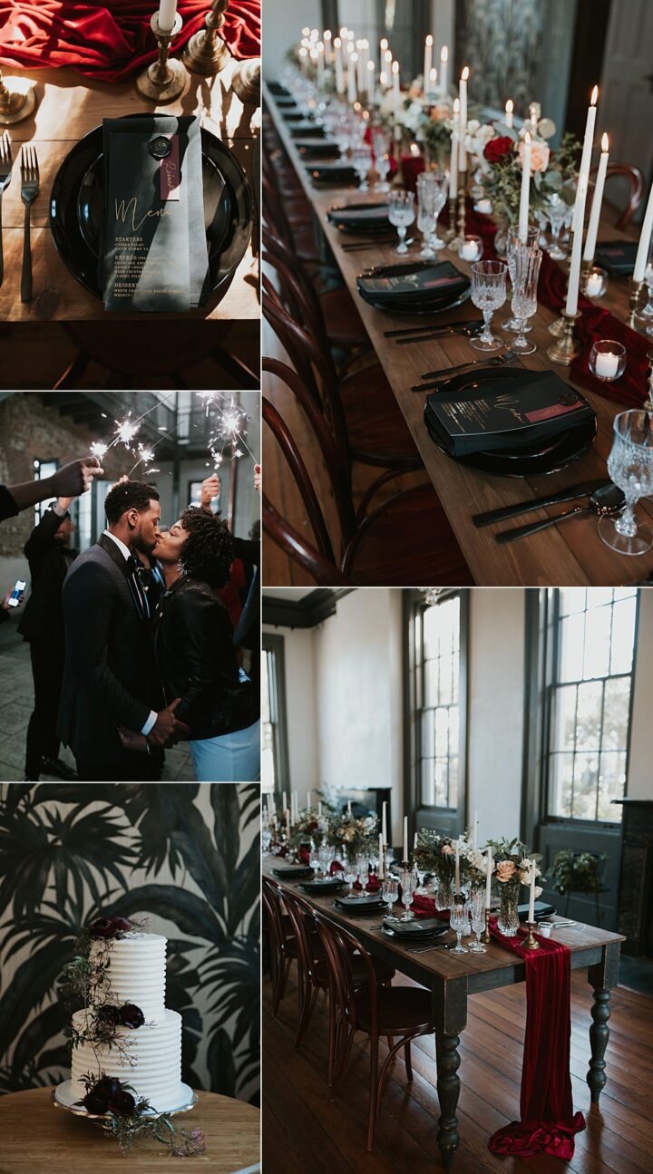 Winter Wedding Colours Red Black Olivia Yuen Photo