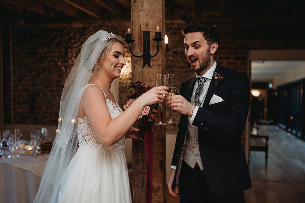 Winter Wonderland Barn Wedding Thyme Lane Photography