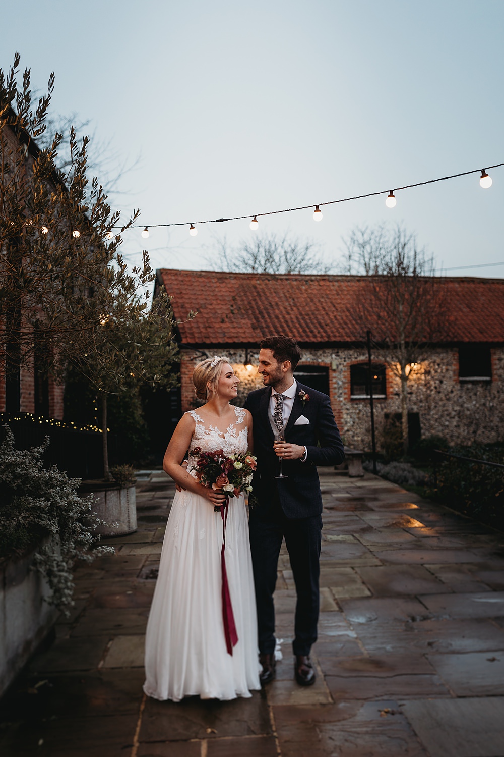 Winter Wonderland Barn Wedding Thyme Lane Photography