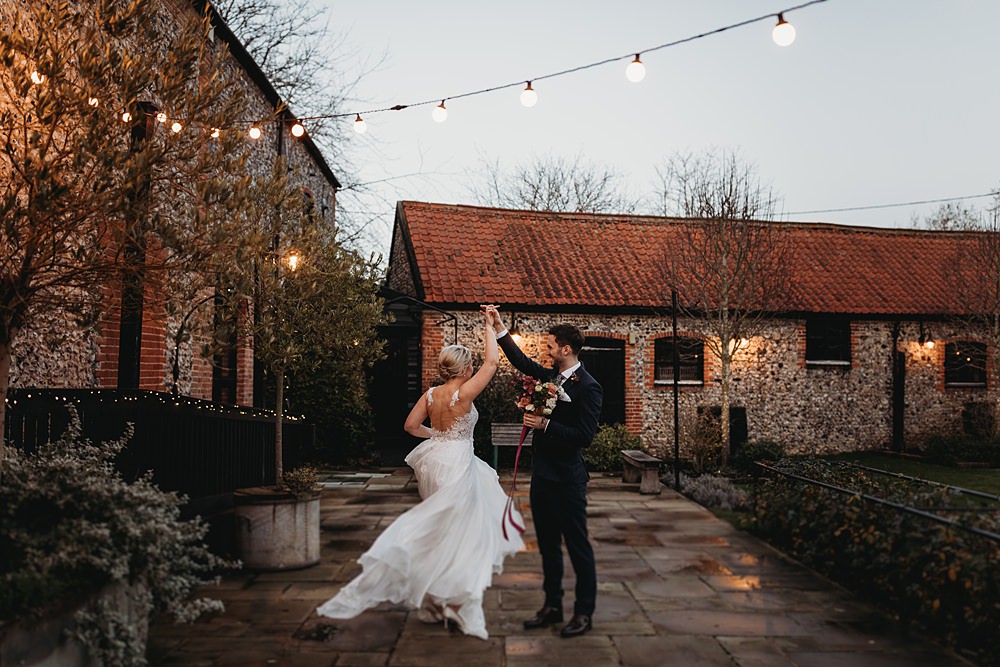 Winter Wonderland Barn Wedding Thyme Lane Photography
