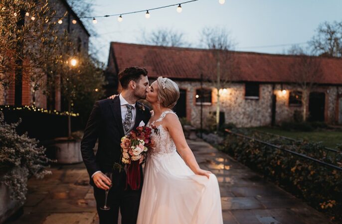 Winter Wonderland Barn Wedding Thyme Lane Photography