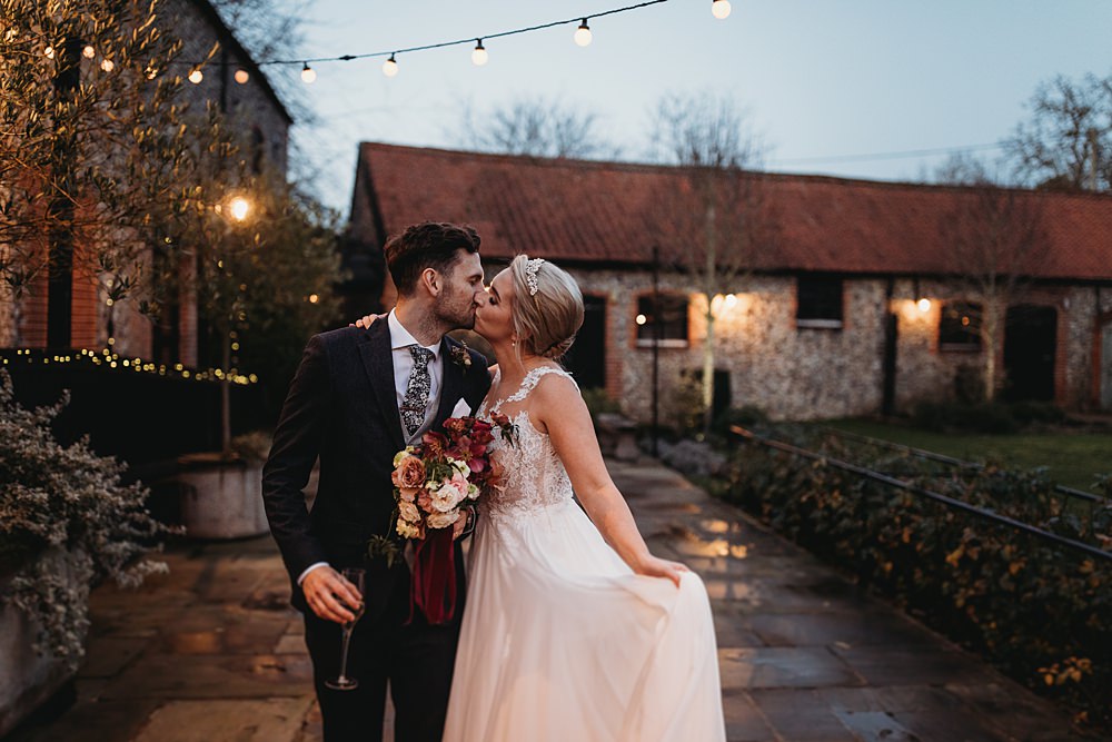 Winter Wonderland Barn Wedding Thyme Lane Photography