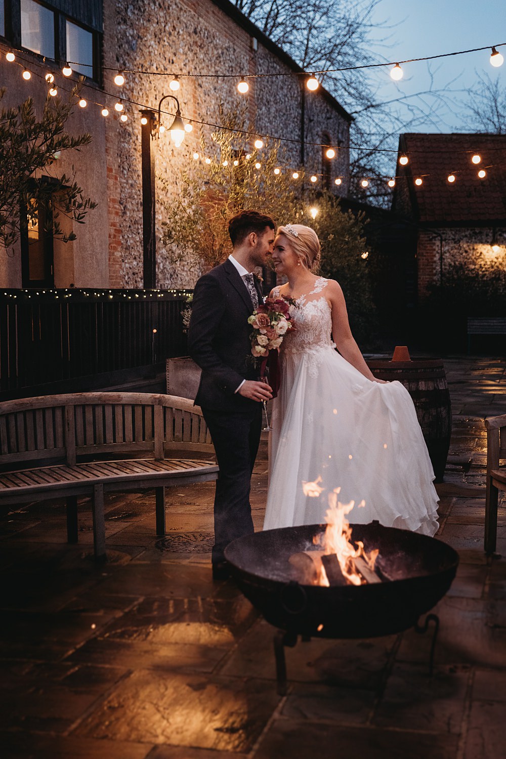 Winter Wonderland Barn Wedding Thyme Lane Photography