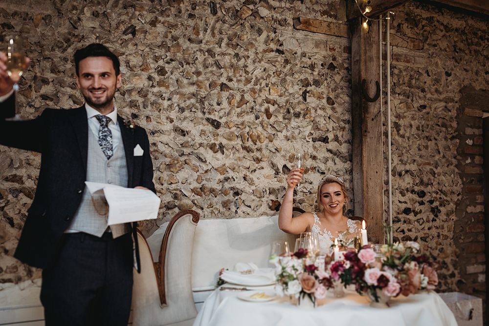 Winter Wonderland Barn Wedding Thyme Lane Photography