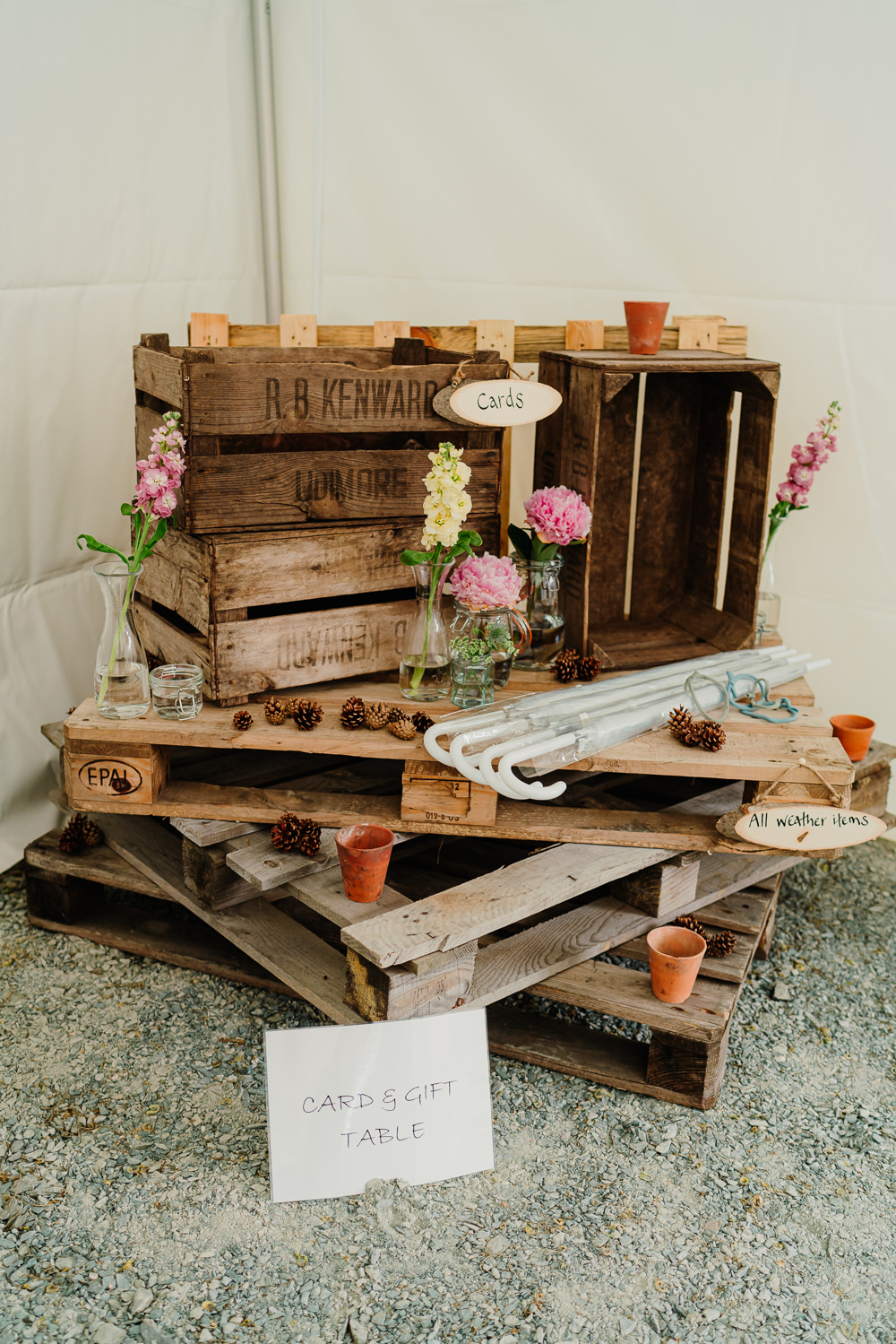 Wooden Box Crate Gift Card Holder Yew Tree Farm Wedding Lauren May Photos
