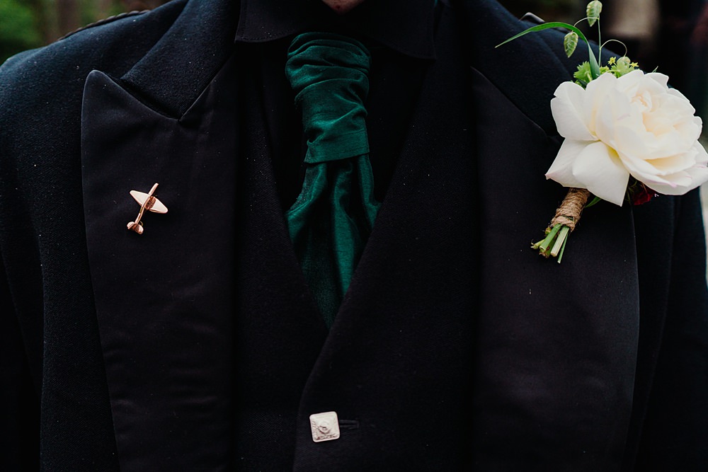 Groom Buttonhole Flowers Yew Tree Farm Wedding Lauren May Photos