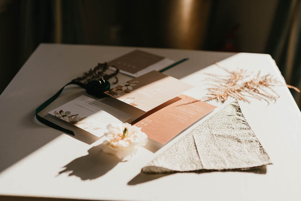 Autumn Leaf Wedding Grace Dove Photography Stationery Invites Orange Blush