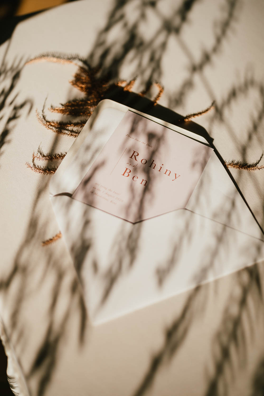 Envelope Liner Autumn Leaf Wedding Grace Dove Photography