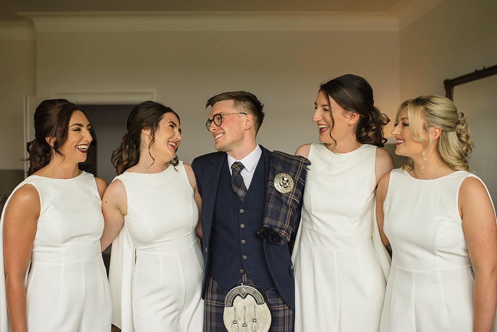 Bridesmaids White Jumpsuits Cairns Farm Estate Wedding Kalisterscope Photography