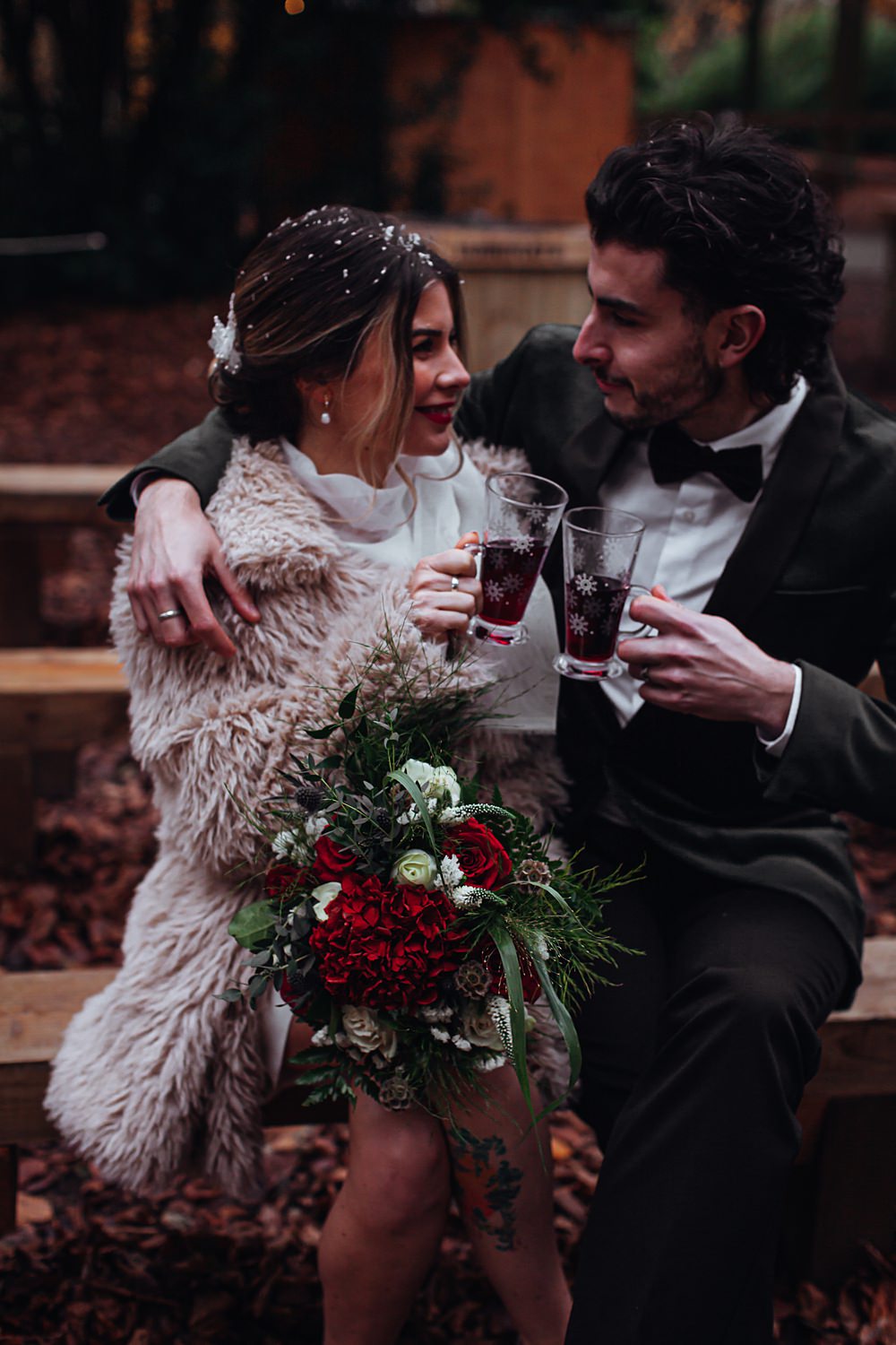 Mulled Wine Drinks Christmas Wedding Theme Idea Naomi Mills Photography