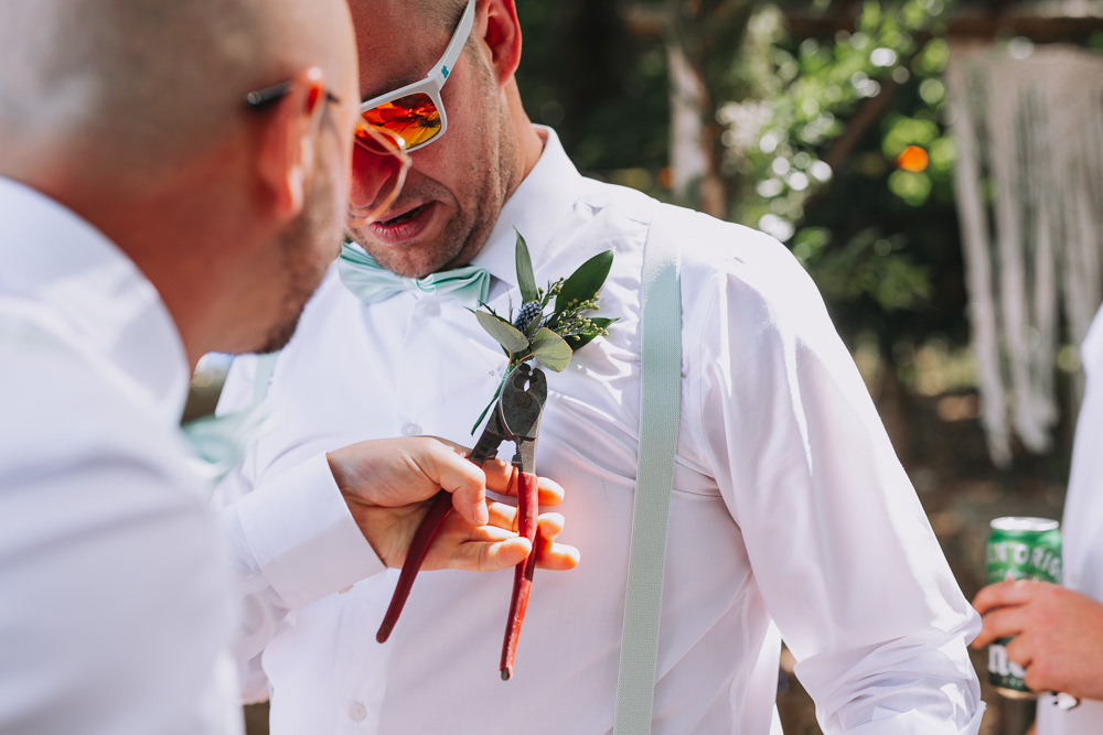 Buttonhole Groom Forest Lodge Weddings SianRichardson
