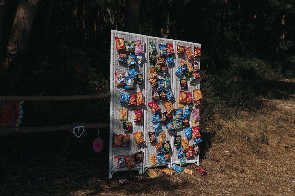Crisp Snack Wall Forest Lodge Weddings SianRichardson