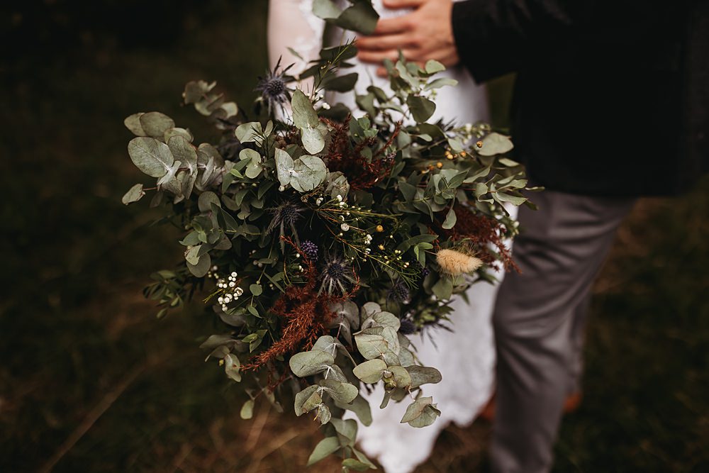 Bouquet Flowers Greenery Bride Bridal Hall Farm Events Wedding Thyme Lane Photography