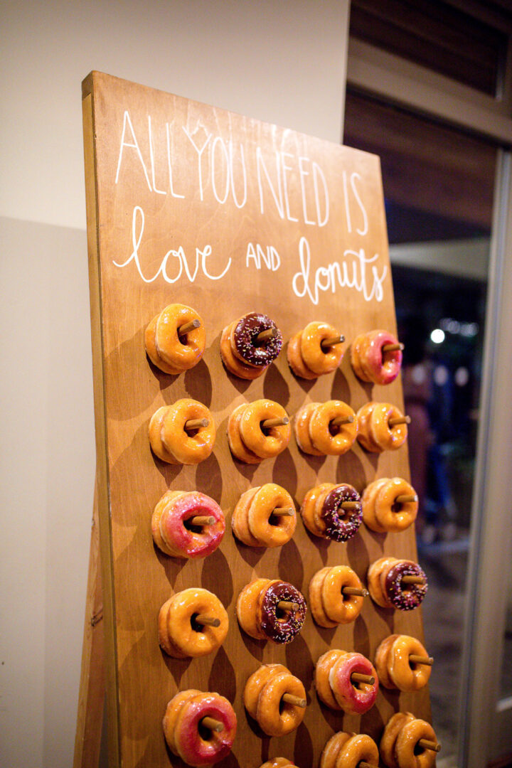 Wedding Cake Donut Wall Sign Ivory White Photography