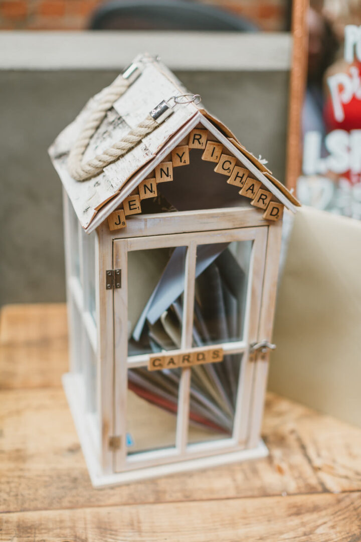 Wedding Card Post Box Glass House Wooden Amy Lou Photography