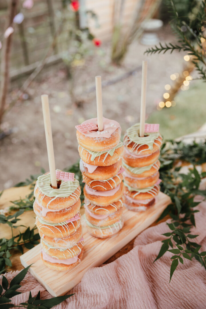 Wedding Doughnuts Cake Stand Pole Victoria Baker Weddings