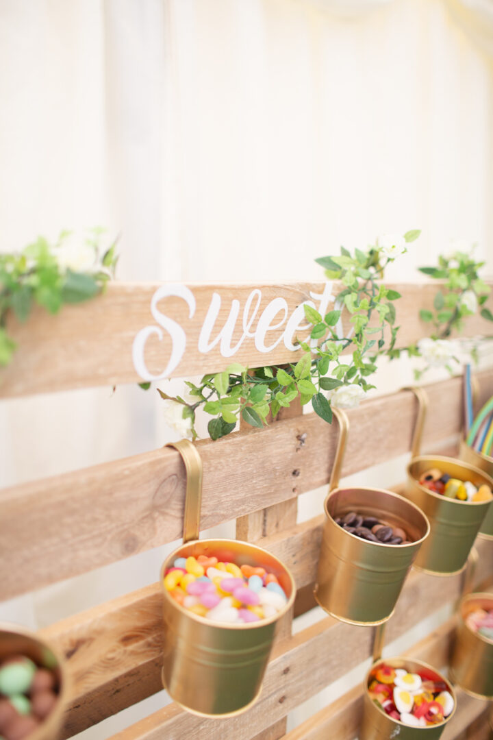 Wedding Sweet Table Wooden Pallet Cotton Candy Photography