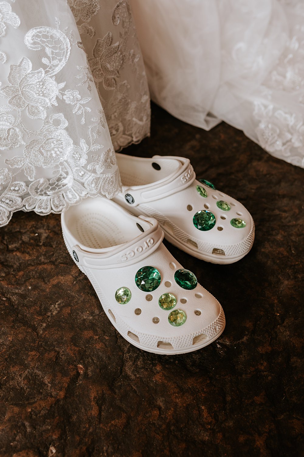 Bride Crocs Shoes West Yorkshire Hall Wedding Maddie Farris Photography