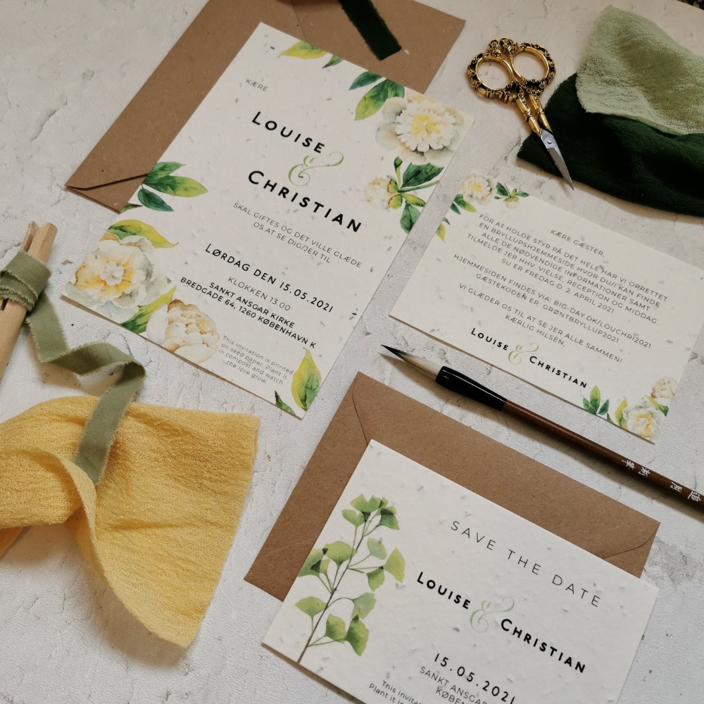 Seed Paper Wedding Invitations Little Green Wedding