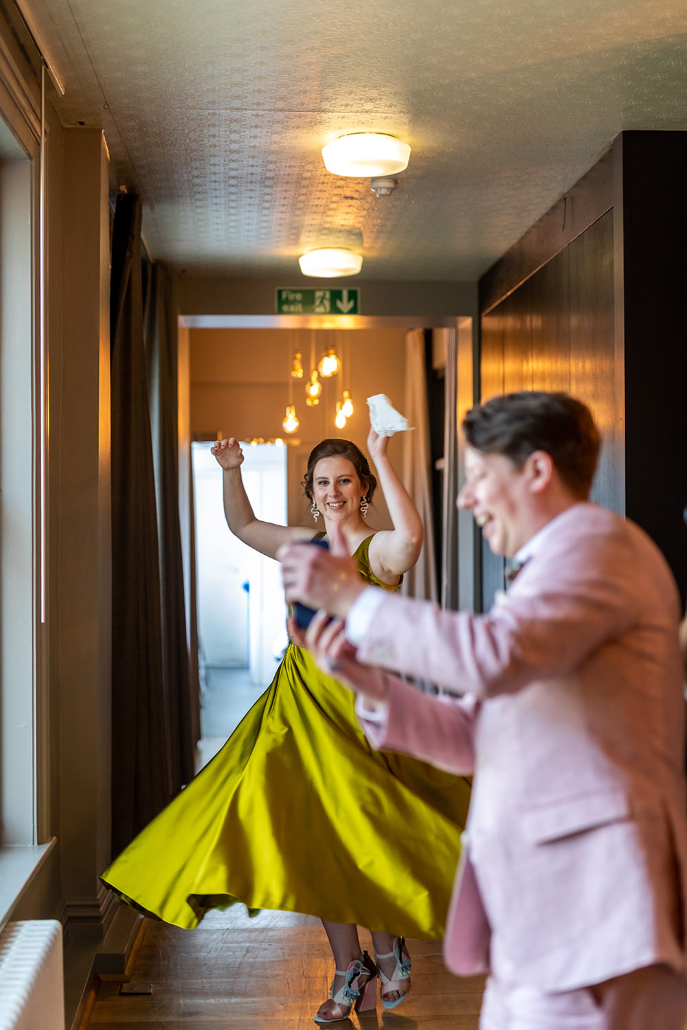 Short Yellow Dress Bridal Century Club Wedding Sophie Cass