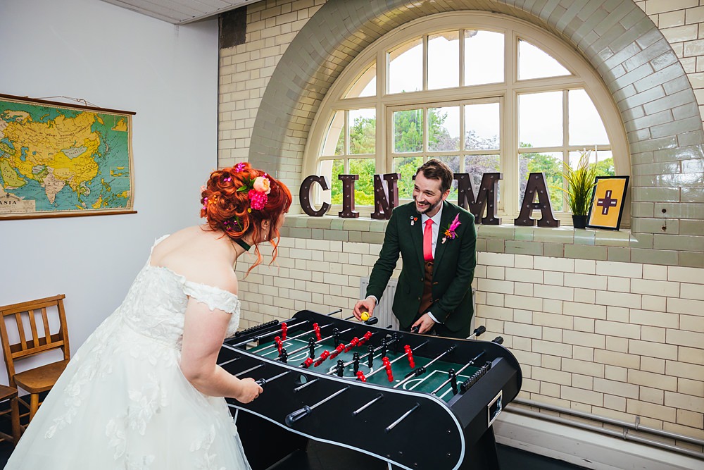 Table Football Game Faerie Tea Party Wedding Kirsty Rockett Photography