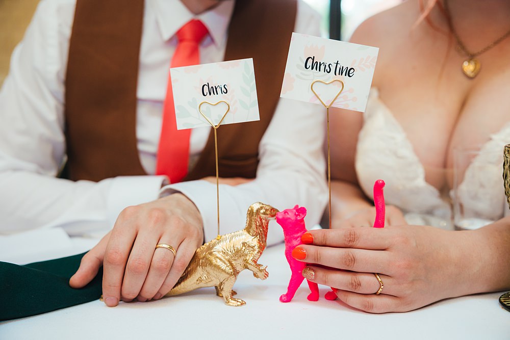 Gold Animal Place Name Faerie Tea Party Wedding Kirsty Rockett Photography