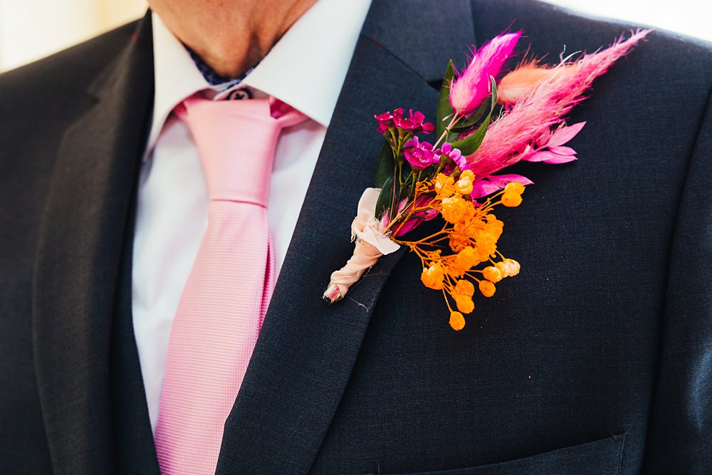 Groom Buttonhole Flowers Faerie Tea Party Wedding Kirsty Rockett Photography