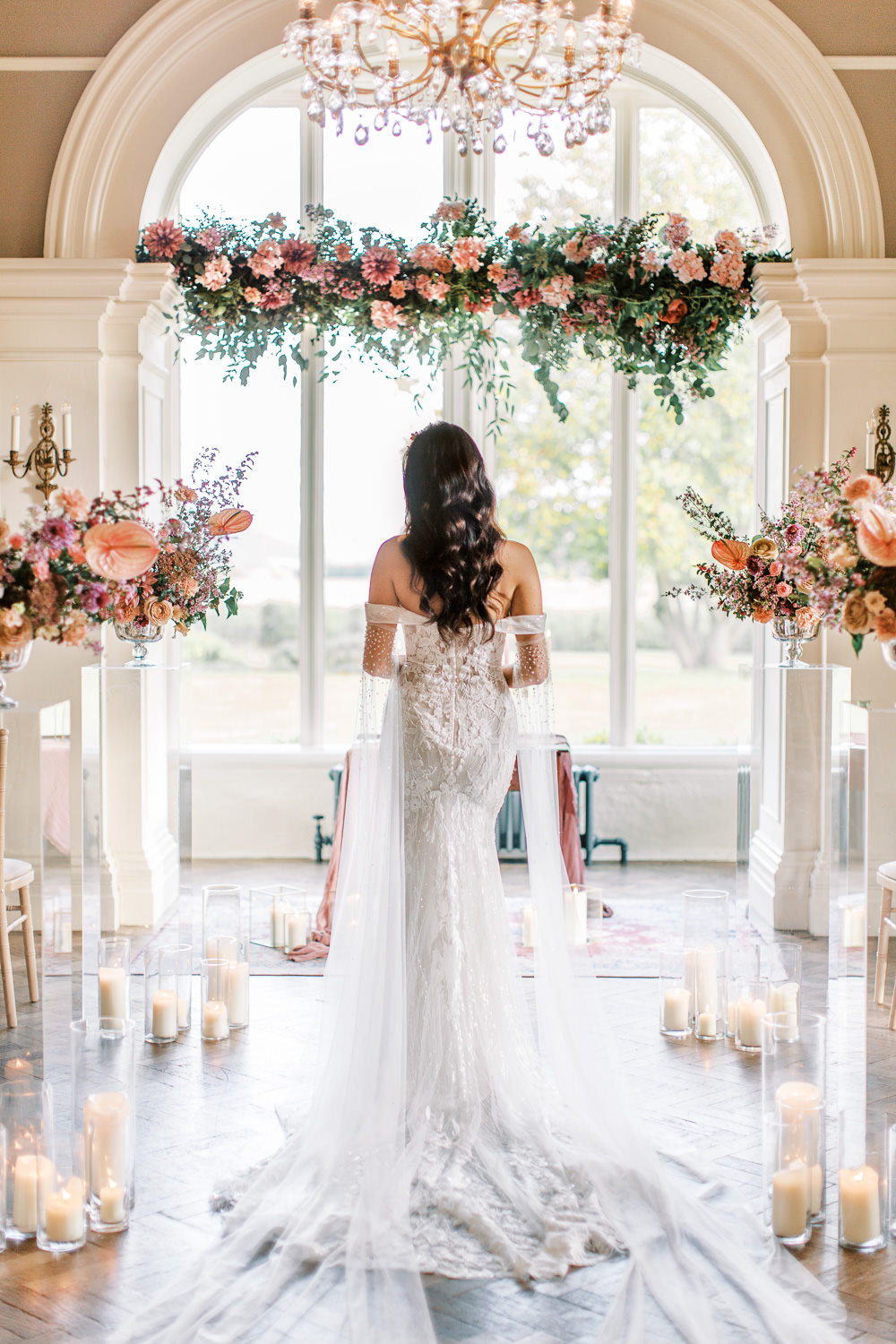 Dress Gown Bride Bridal Bodice Straps Glewstone Court Wedding Iris and Ivy Photography